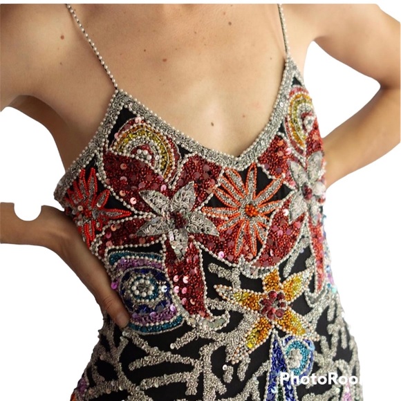 Vintage embellished beaded dress - Picture 1 of 12